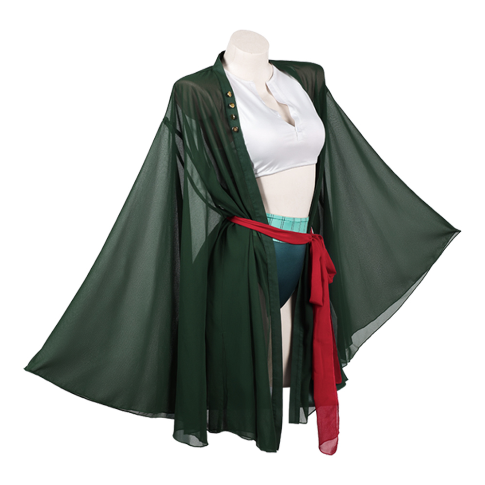 Anime Zoro Cosplay Female - โรโรโนอา คอสเพลย์ โซโรชุดหญิงโลลิต้าสีเขียวชุดว่ายน้ำผู้ใหญ่ผู้หญิงชุดว่ายน้ำชุดว่ายน้ำบิกินี่ฮาโลวีนคาร์นิวัลปลอมตัว