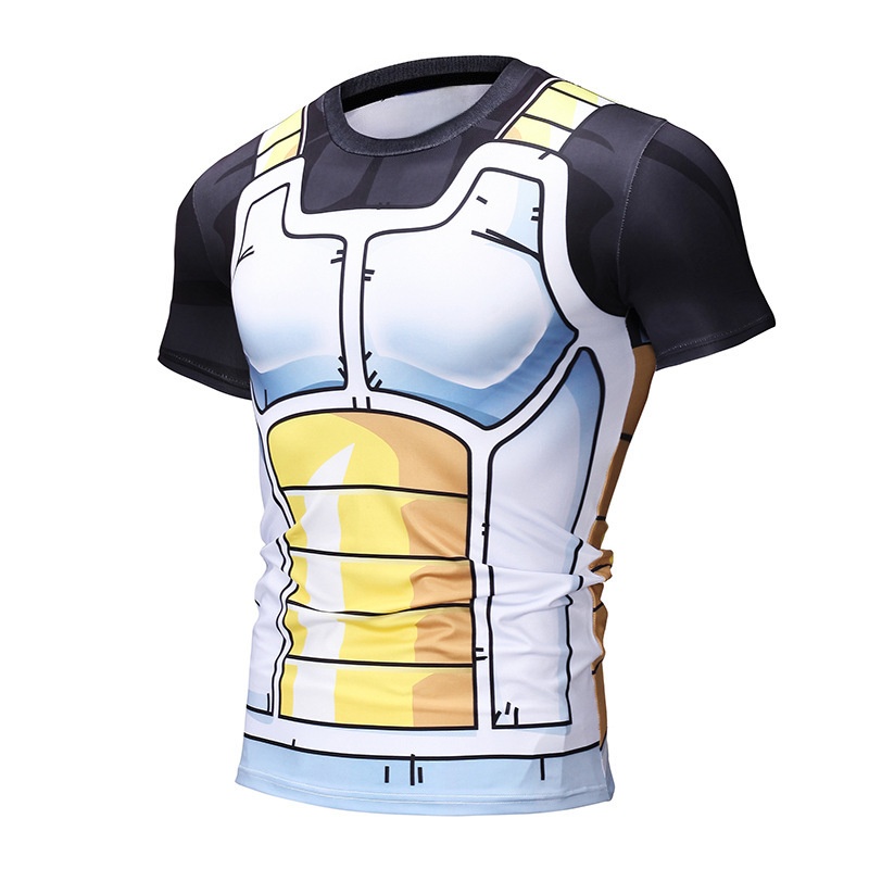 Dragon Ball Saiyan Armor - เสื้อยืดลายดราก้อนบอล 2026 สำหรับฤดูร้อน ลายการ์ตูนโกคู สไตล์ฮาราจูกุ สำหรับผู้ชายและเด็ก