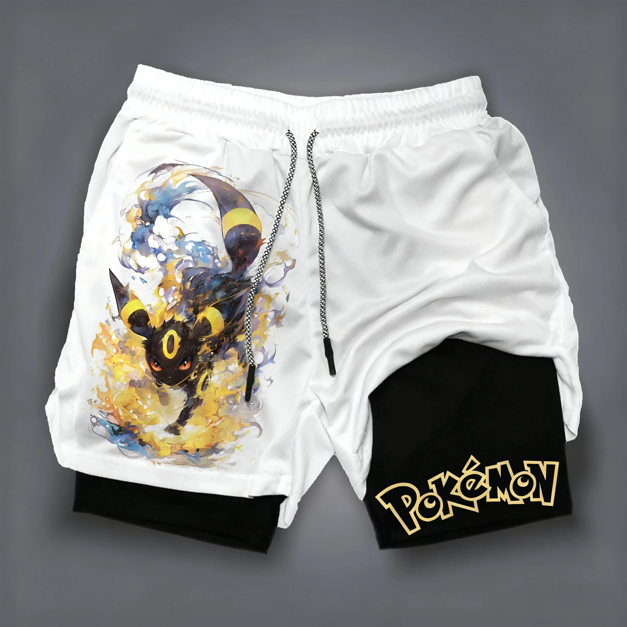Anime Cosplay Pokemon - โปเกมอน อะนิเมะ ไวท์ ดับเบิ้ลเลเยอร์ ชอร์ตส์ 2026