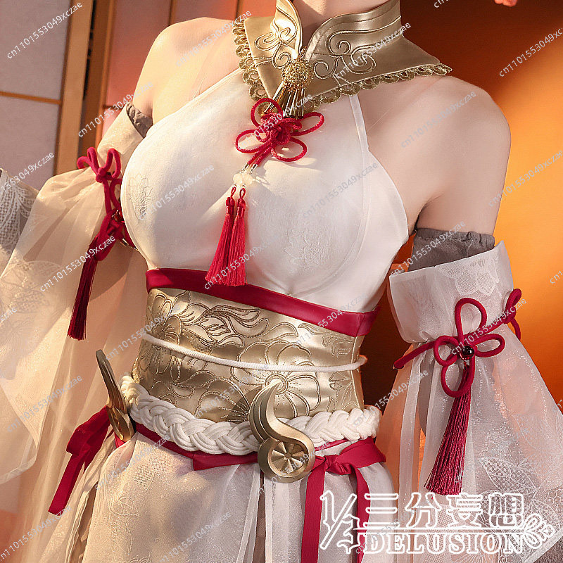 Anime Cosplay Costumes - ชุดคอสเพลย์ Naraka: Bladepoint สีขาวลายวอลนัท โอตาคุ หลัวเมิ่ง