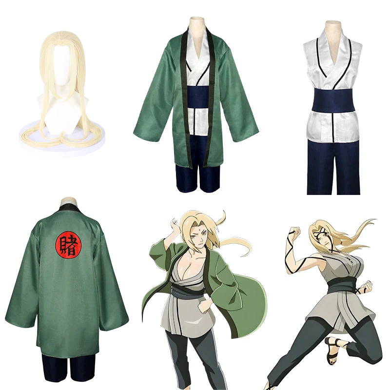 Cosplay Anime Tsunade - Tsunade คอสเพลย์อะนิเมะสาวการ์ตูนผู้หญิงกิโมโนคริสต์มาสวิกผมฮาโลวีน Carnival ชุด