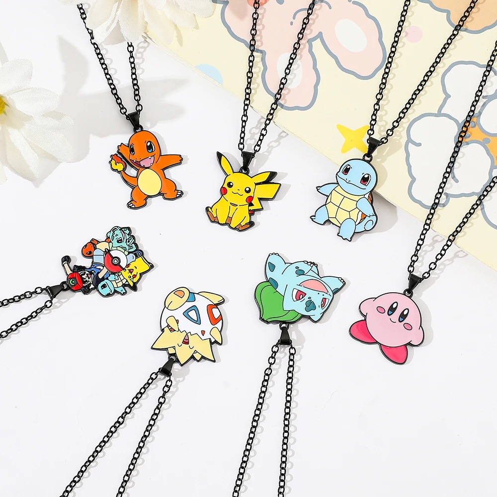 Anime Cosplay Pokemon - ของเล่นโลหะโปเกมอนอนิเมะ, ฟิกเกอร์น่ารัก, พิคาชู, สควิร์เทิล, ไซดั๊ก, ชาร์แมนเดอร์,