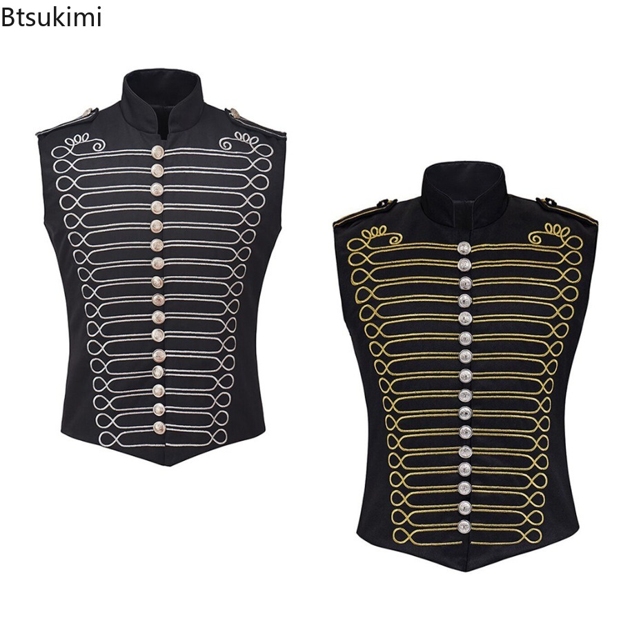 Anime Cosplay Romance - เสื้อกั๊กกลองวงดนตรีสไตล์สตีมพังก์สำหรับผู้ชาย ปี 2026 ชุดคอสเพลย์ My Chemical