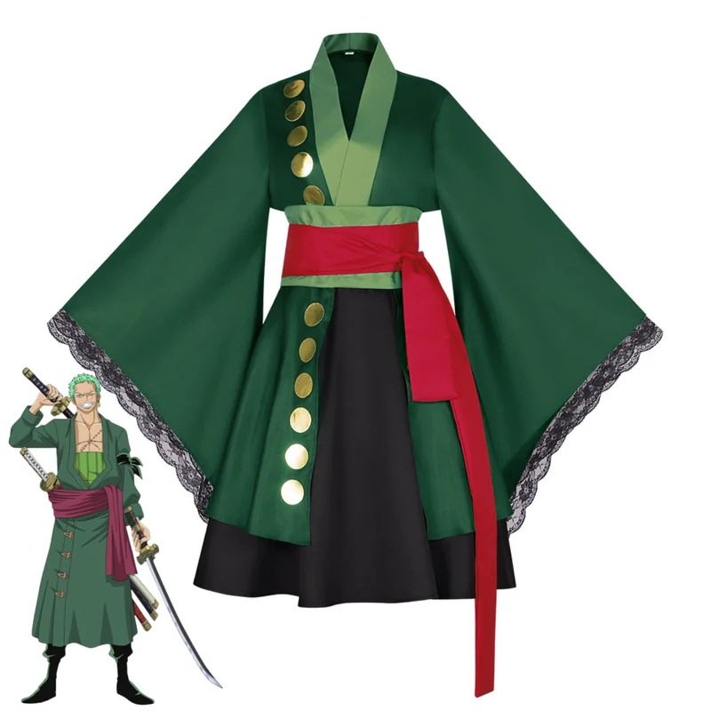 Anime Zoro Cosplay Female - ชุดคอสเพลย์โรโรโนอา โซโล อนิเมะ วานโอ คุนิ คันโทรตี้