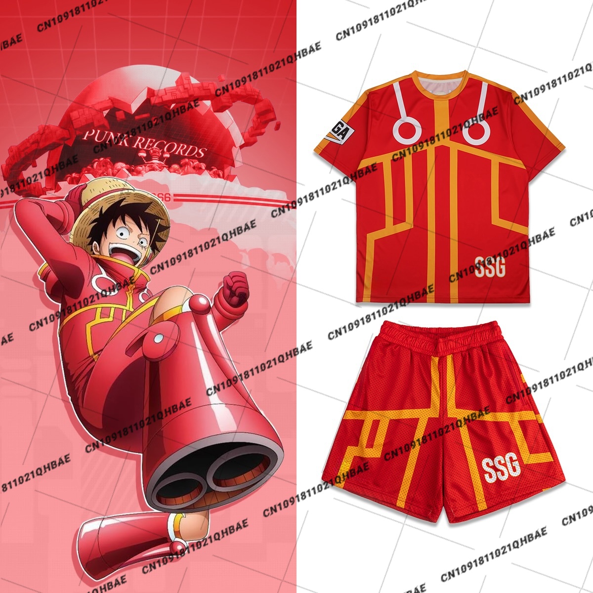 Anime Cosplay Costumes - นิว เอ้กเฮด ไอส์แลนด์ มังกี้ ดี ลูฟี่