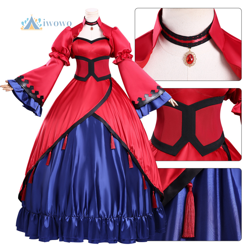 Anime Cosplay Lolita - อะนิเมะศักดิ์สิทธิ์กราอิลแห่งเอริสคอสเพลย์สการ์เล็ต แคสเซิลเครื่องแต่งกายผู้หญิงโลลิต้าชุดสีแดงชุดแฟนซีชุดฮาโลวีนเสื้อผ้า