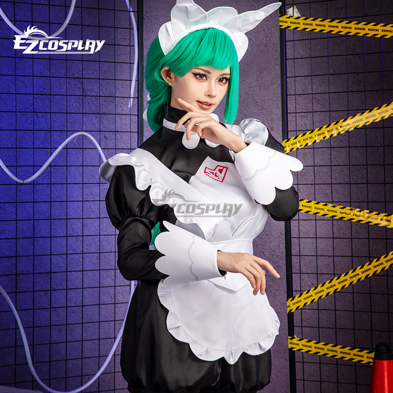Anime Cosplay Outfit Girl - ชุดคอสเพลย์แม่บ้าน Legends Z-A Lebanne Harujio ชุดเต็มสีดำขาว