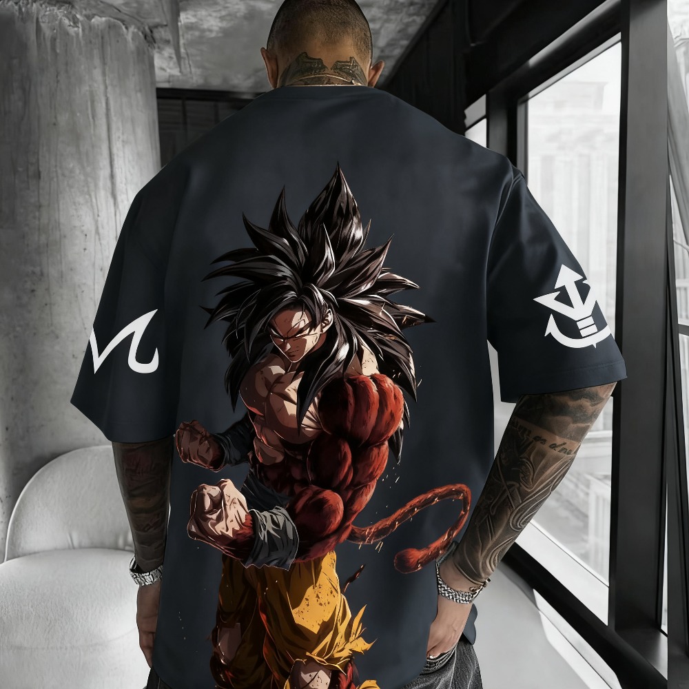 Dragon Ball Saiyan Armor - เสื้อยืดลายดราก้อนบอล ซูเปอร์ไซย่า 4 รุ่นซัมเมอร์ 2025 เสื้อผ้าลำลองสไตล์สตรีทสำหรับผู้ชายและผู้หญิง