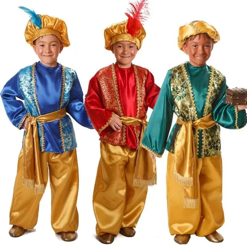 Anime Cosplay India - เด็กใหม่เด็กอินเดียอาหรับ Aladdin Prince คอสเพลย์โคมไฟ Genie เครื่องแต่งกาย