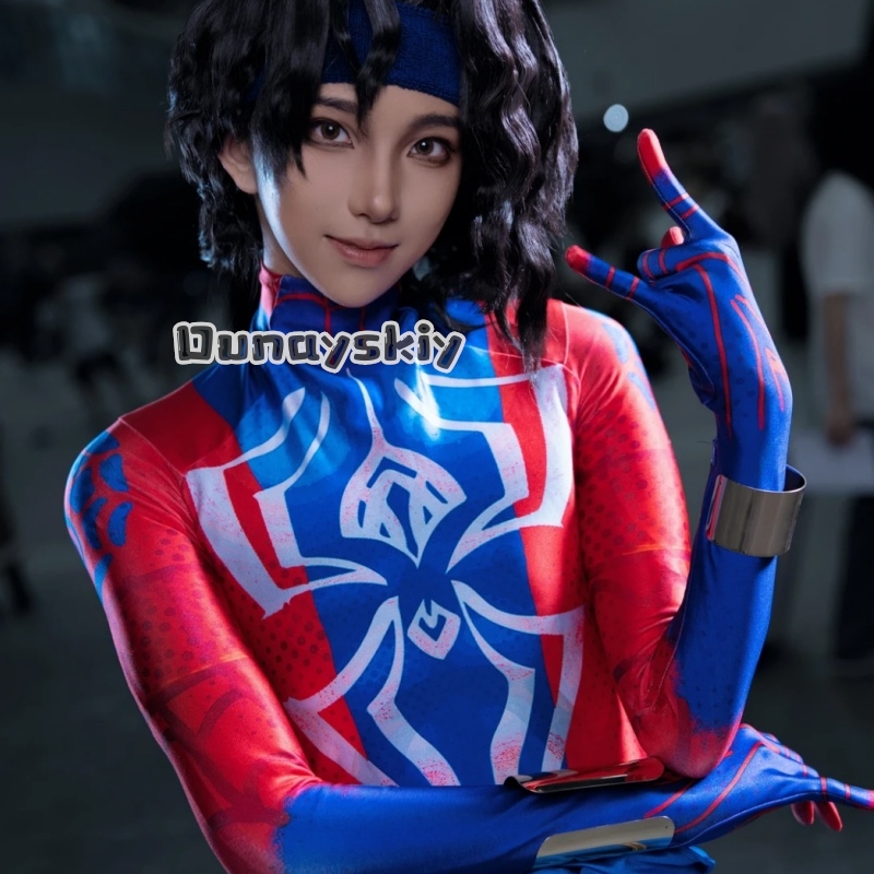 Anime Cosplay India - ชุดคอสเพลย์สไปเดอร์แมนอินเดียสำหรับผู้ชาย ชุดจั๊มสูทบอดี้สูท แอคروس เวิร์ส สำหรับงานฮาโลวีน งานคาร์นิวัล