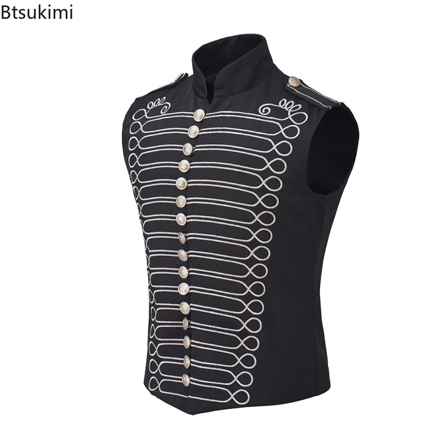 เสื้อกั๊กกลองวงดนตรีสไตล์สตีมพ - Anime Cosplay Romance บทวิจารณ์และราคา