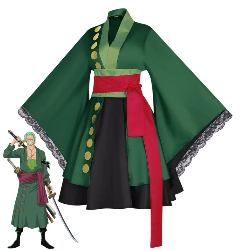 ชุดคอสเพลย์โรโรโนอา โซโล อนิเม - Anime Zoro Cosplay Female บทวิจารณ์และราคา