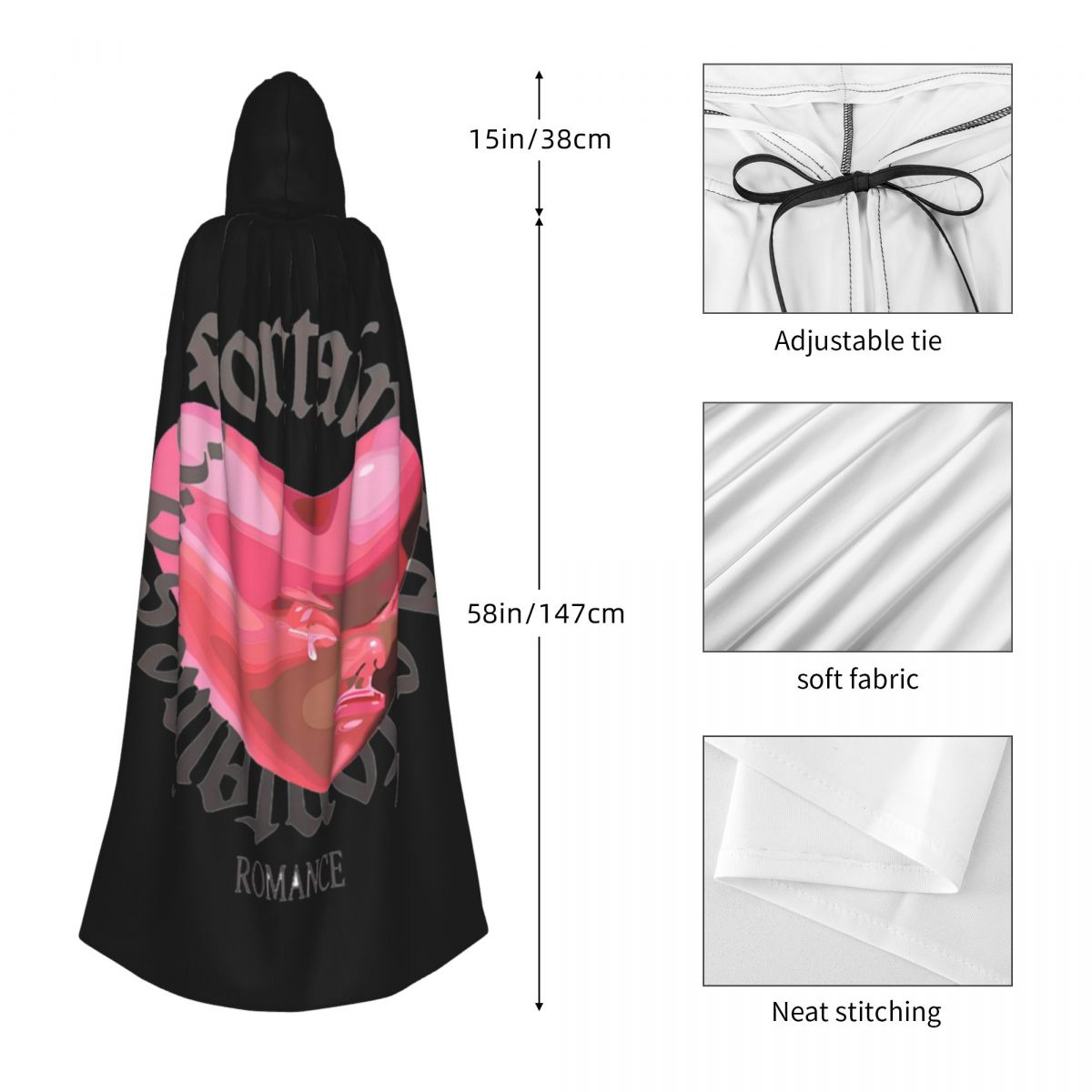 เสื้อคลุมยาวแบบมีฮู้ดสไตล์แฟนต - Anime Cosplay Romance บทวิจารณ์และราคา