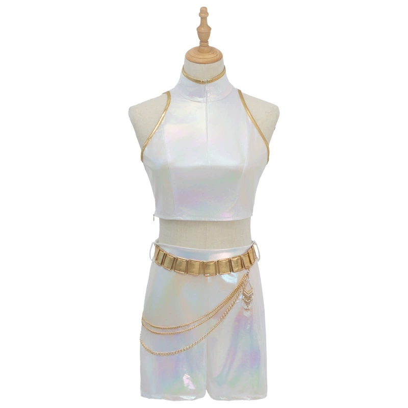 ชุดคอสเพลย์หนัง PU สีขาว ชุดร้ - Anime Cosplay Outfit Girl บทวิจารณ์และราคา