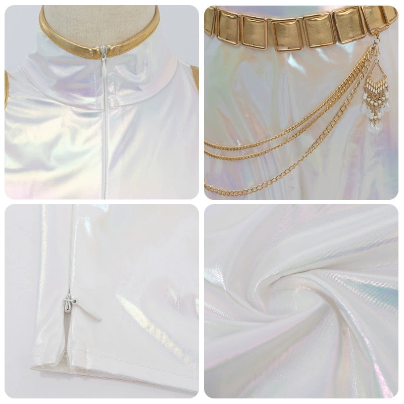 ชุดคอสเพลย์หนัง PU สีขาว ชุดร้ - Anime Cosplay Outfit Girl บทวิจารณ์และราคา
