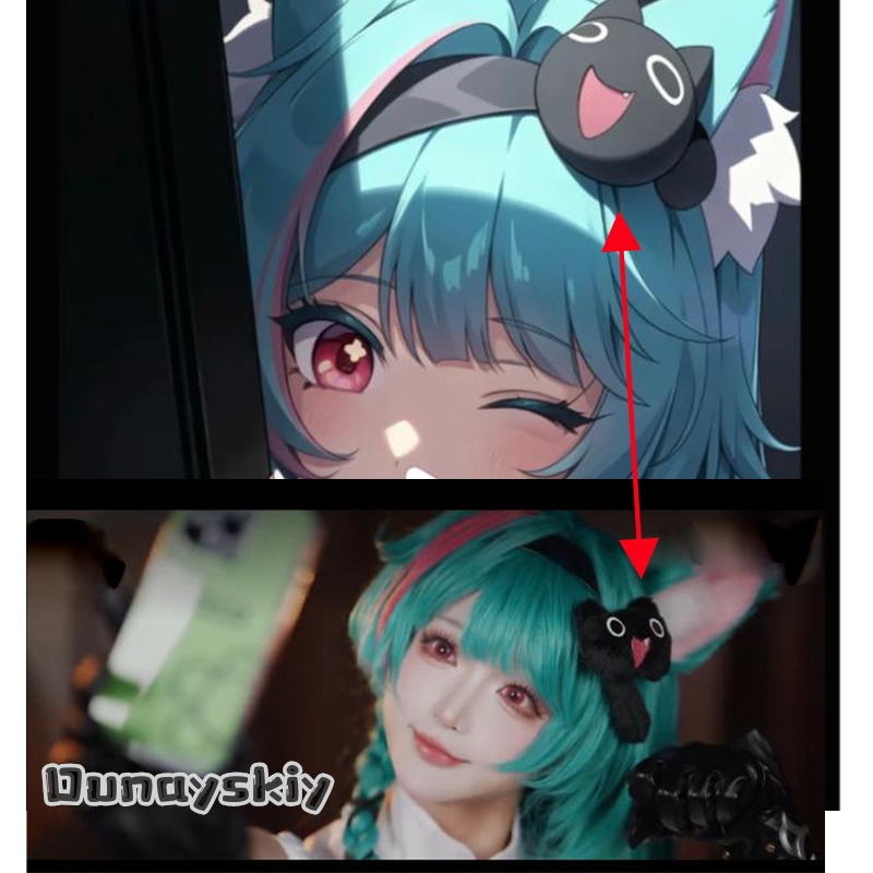 A cos%NTE Mint Nanally Hair De - Anime Cosplay Japanese บทวิจารณ์และราคา