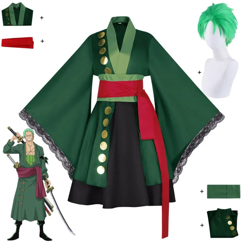ชุดคอสเพลย์โรโรโนอา โซโล อนิเม - Anime Zoro Cosplay Female บทวิจารณ์และราคา
